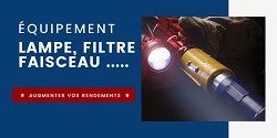 Équipements lampe filtre faisceau de sablage et aérogommage 